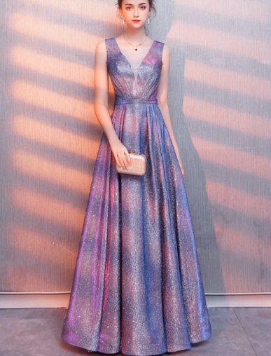 Donna Bridal formální šaty na ples - třpytivý materiál Modrá Velikost 32 kod 274