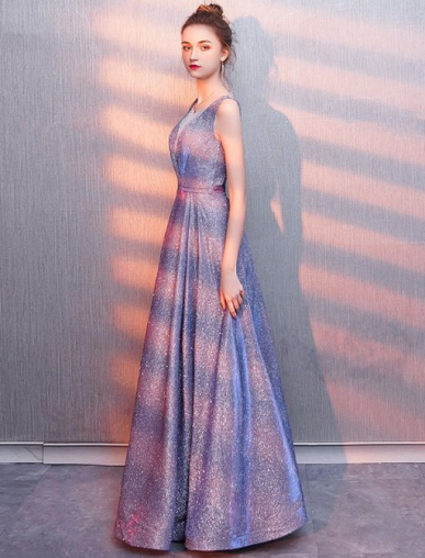 Donna Bridal formální šaty na ples - třpytivý materiál Modrá Velikost 32 kod 274