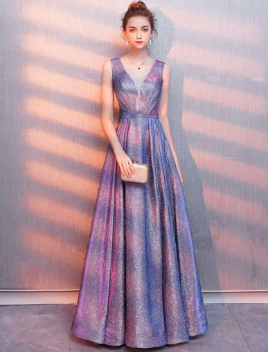 Donna Bridal formální šaty na ples - třpytivý materiál Modrá Velikost 32 kod 274