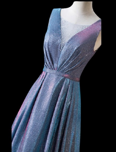 Donna Bridal formální šaty na ples - třpytivý materiál Modrá Velikost 32 kod 274