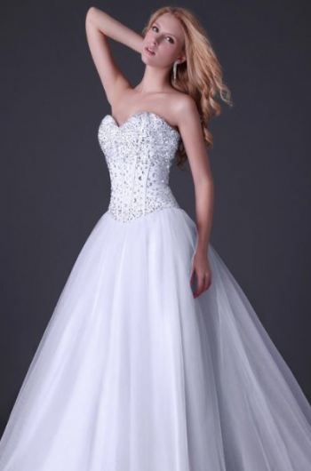 Donna Bridal luxusní společenské a plesové šaty Bílá Velikost 32 kód 355