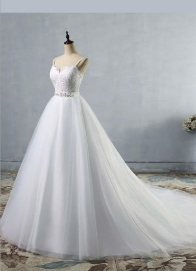 Donna Bridal svatební šaty s vlečkou + SPODNICE ZDARMA Bílá 34 kód 153