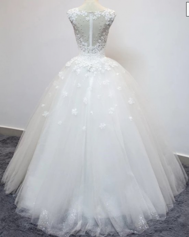 Donna Bridal romantické svatební šaty, krajka na zádech do tvaru srdce + SPODNICE ZDARMA Bílá 44 kód 152