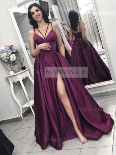 Donna Bridal krásné plesové a společenské šaty s kapsami a rozparkem ŠATY Velikost 32 kód 451