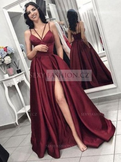 Donna Bridal krásné plesové a společenské šaty s kapsami a rozparkem ŠATY Velikost 32 kód 451