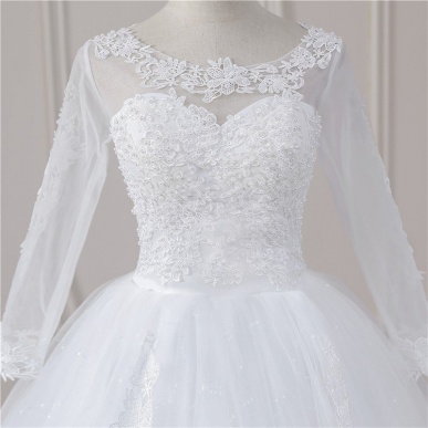 Donna Bridal svatební šaty s perličkami a originální třpytivou sukní + SPODNICE ZDARMA Ivory Velikost 32 kód 464