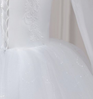 Donna Bridal svatební šaty s perličkami a originální třpytivou sukní + SPODNICE ZDARMA Ivory Velikost 32 kód 464