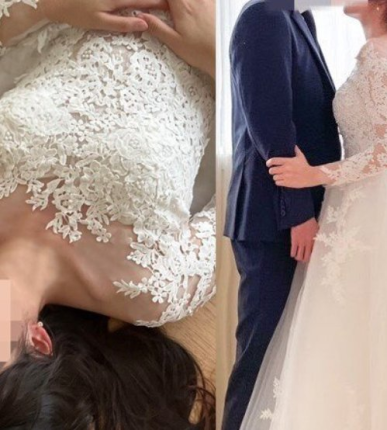 Donna Bridal nádherné svatební šaty s motýlky a krajkou na sukni + SPODNICE ZDARMA Ivory Velikost 32 kód 498