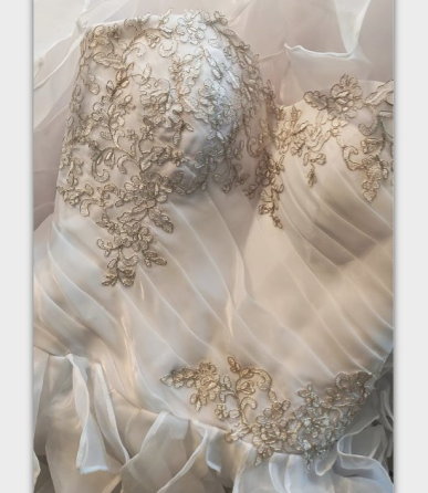 Donna Bridal originální svatební šaty + SPODNICE ZDARMA Bílá Velikost 32 kód 501