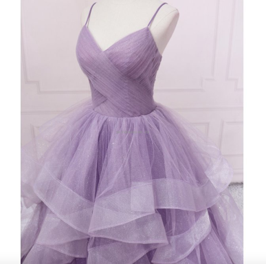 Donna Bridal večerní třpytivé šaty na ples + SPODNICE ZDARMA kód 514 Levandulová Velikost 32 kód 514