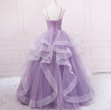 Donna Bridal večerní třpytivé šaty na ples + SPODNICE ZDARMA kód 514 Levandulová Velikost 32 kód 514