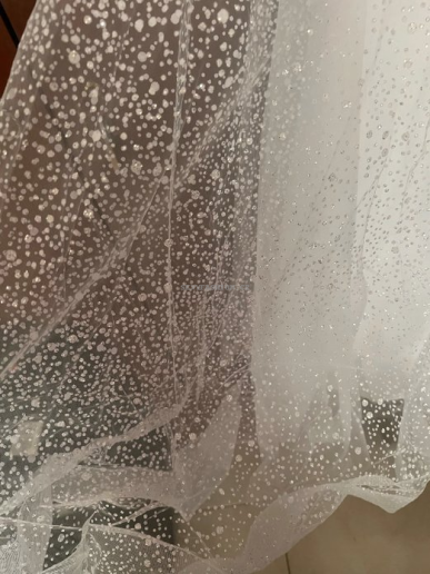 Donna Bridal luxusní třpytivé korzetové svatební šaty s vlečkou Ivory Velikost 32 kód 537