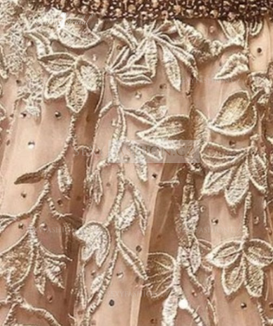 Donna Bridal Luxusní plesové & společenské šaty s krajkou, kamínky a šněrováním na zádech – ball gown silueta Zlatá Velikost 38 kód 154