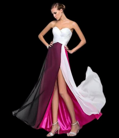 Donna Bridal dlouhé večerní šaty bez rukávu Mix barev - stejná jako na fotografii Velikost Vlastní velikost + 0,- kód 215