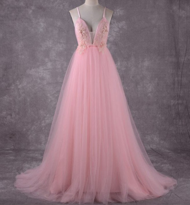 Donna Bridal romantické krajkové květované šaty pro družičku Růžová Velikost 32 kód 224