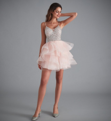 Donna Bridal koktejlové šaty: stylové, krásné a sexy VŠECHNY BARVY ŠATŮ 32 kód 269