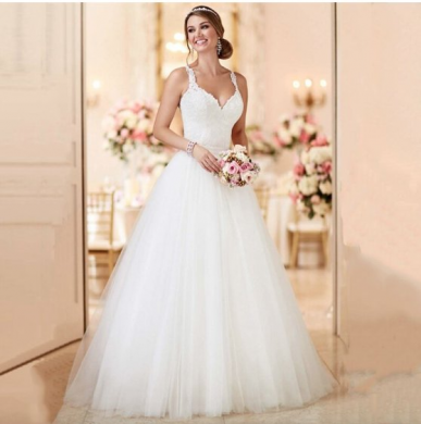Donna Bridal krajkové svatební šaty 2v1 s odnímatelnou sukní Bílá 32 kód 135