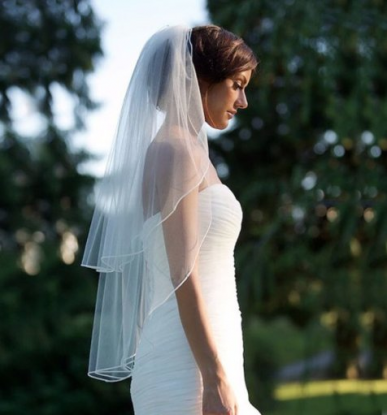 Donna Bridal svatební dvouvrstvý závoj s hřebenem Bílá kód 297