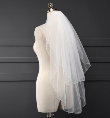 Donna Bridal svatební dvouvrstvý závoj s hřebenem Bílá kód 297