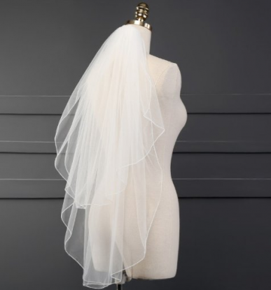 Donna Bridal svatební dvouvrstvý závoj s hřebenem Bílá kód 297