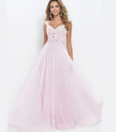 Donna Bridal šaty na ples s průsvitnými krajkovými zády Růžová Velikost 32 kod 339