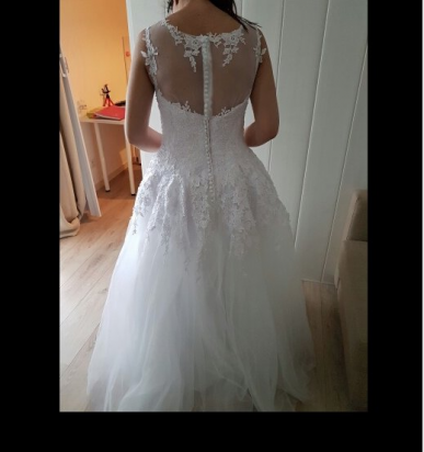 Donna Bridal nádherné maturitní, plesové, svatební šaty + SPODNICE ZDARMA Bílá 32 kód 395