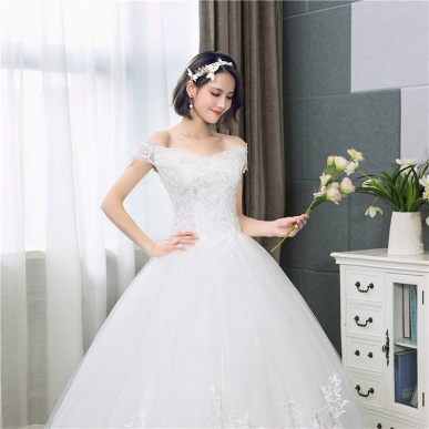 Donna Bridal svatební šaty s originálními velkými krajkami na sukni + SPODNICE ZDARMA Ivory Velikost 32 kód 404