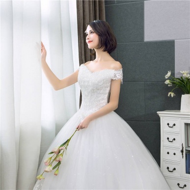 Donna Bridal svatební šaty s originálními velkými krajkami na sukni + SPODNICE ZDARMA Ivory Velikost 32 kód 404