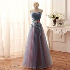 Donna Bridal originální modro-růžové maturitní a stužkovací šaty s 3D kód 232 - Mix barev - stejná jako na fotografii