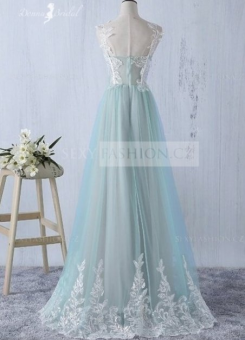 Donna Bridal romantické krajkové šaty kód 248 - Tyrkysová