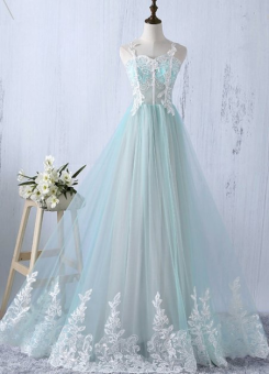 Donna Bridal romantické krajkové šaty kód 248 - Tyrkysová
