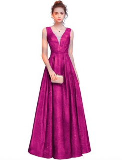 Donna Bridal formální šaty na ples - třpytivý materiál kod 274 - Fuchsiová