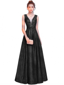 Donna Bridal formální šaty na ples - třpytivý materiál kod 274 - Černá