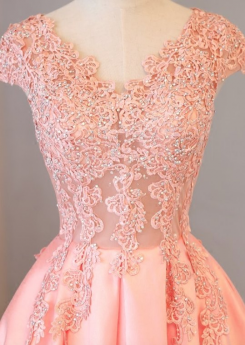Donna Bridal krásné společenské a plesové šaty kód 316 - Růžová světlá