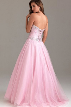 Donna Bridal luxusní společenské a plesové šaty kód 355 - Růžová