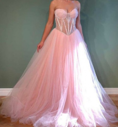 Donna Bridal dlouhé večerní korzetové šaty kód 432