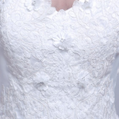 Donna Bridal svatební šaty s 3D květinovou aplikací + SPODNICE ZDARMA kód 393 - Ivory