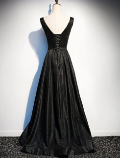 Donna Bridal formální šaty na ples - třpytivý materiál kod 274 - Černá