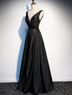 Donna Bridal formální šaty na ples - třpytivý materiál kod 274 - Černá