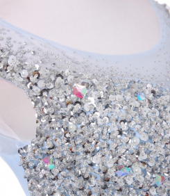 Donna Bridal dlouhé elegantní večerní šaty na ples s výstřihem do V kód 236 - Modrá nebeská