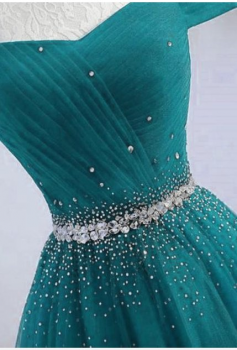 Donna Bridal krásné plesové a společenské šaty s kamínky na sukni + SPODNICE ZDARMA kod 349 - Petrolejová