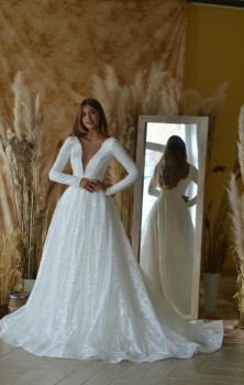 Donna Bridal stejné šaty pro maminku a holčičku/BOHO svatební šaty s dlouhým rukávem Bílá Velikost Vlastní velikost PRO HOLČIČKU kód 463