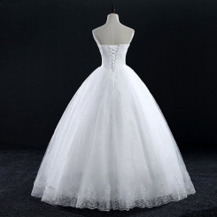Donna Bridal zdobené svatební šaty s originální sukní + SPODNICE ZDARMA Ivory Velikost 32 kód 471
