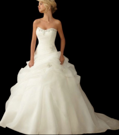 Donna Bridal romantické svatební šaty + SPODNICE ZDARMA Ivory 32 kód 378