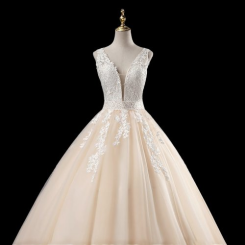 Donna Bridal luxusní večerní, plesové a společenské šaty + SPODNICE ZDARMA kód 490 - Šampaň