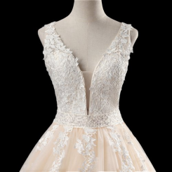 Donna Bridal luxusní večerní, plesové a společenské šaty + SPODNICE ZDARMA kód 490 - Šampaň