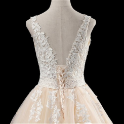 Donna Bridal luxusní večerní, plesové a společenské šaty + SPODNICE ZDARMA kód 490 - Šampaň