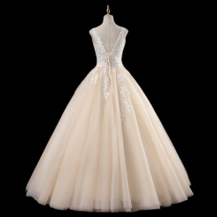 Donna Bridal luxusní večerní, plesové a společenské šaty + SPODNICE ZDARMA kód 490 - Šampaň