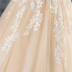 Donna Bridal luxusní večerní, plesové a společenské šaty + SPODNICE ZDARMA kód 490 - Šampaň