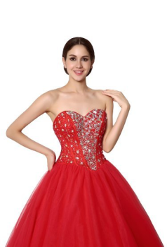 Donna Bridal princeznovské plesové šaty, poseldní dva kusy Červená Velikost 40 kód 262